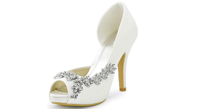 ElegantPark Platform Bridal Heels