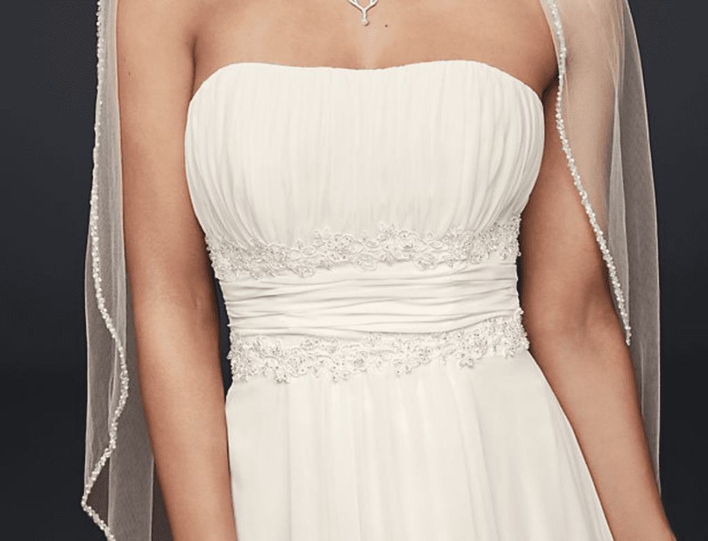 Empire waist wedding on sale dress davids bridal