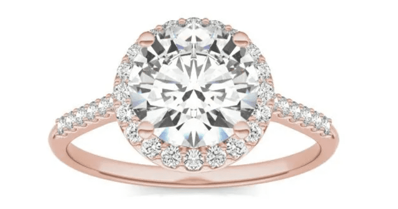 2.25 CTW DEW Round Forever One Moissanite Signature Halo Engagement Ring