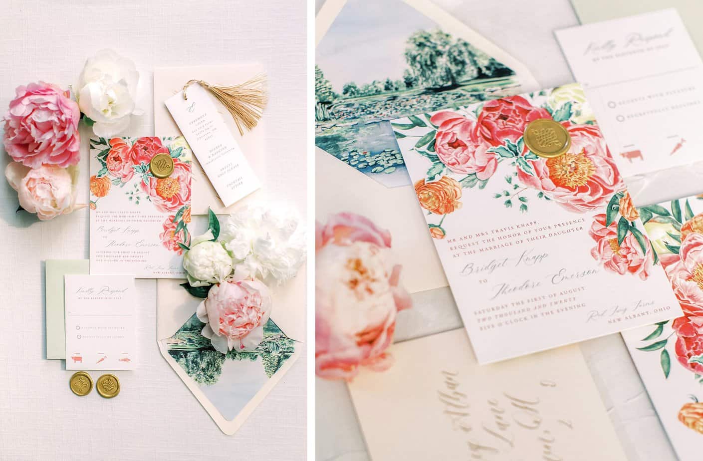 Custom Watercolor Wedding Invitations — PAPER BETTY